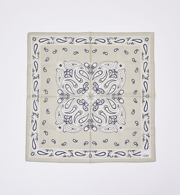 ABAHOUSE「ペイズリーハンカチ」|ハンカチ|グレー