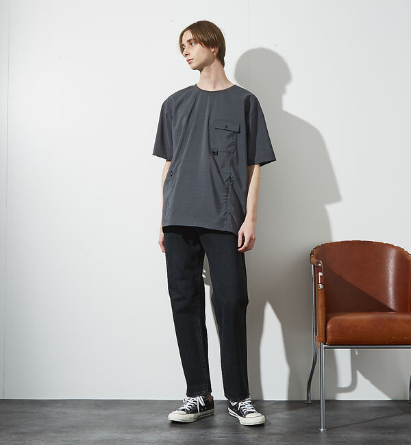 ABAHOUSE「【セットアップ対応】 ウーブン ドライ フハクTシャツ / クルーネック」|Tシャツ・カットソー|