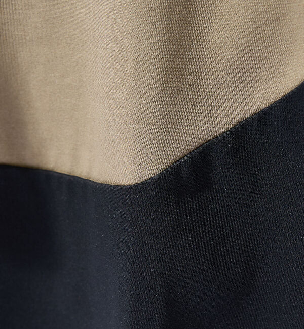 ABAHOUSE「ウズマキ バイカラー 半袖Tシャツ / オーバーサイズ」|Tシャツ・カットソー|