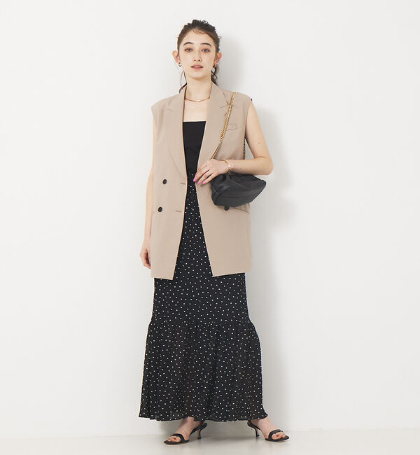 Rouge vif「サッカードットティアードスカート」|スカート|