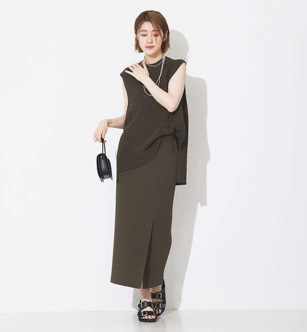 Rouge vif「【セットアップ対応】麻混ニットタイトスカート」|スカート|