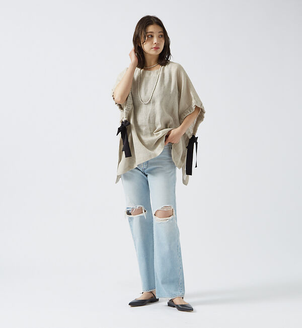 Rouge vif「【KURO/クロ】GRAPHITE INDIGO / ストレートデニム / ダメ」|デニム|