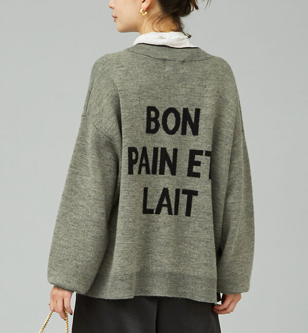 Rouge vif「バックロゴニットカーディガン」|カーディガン|