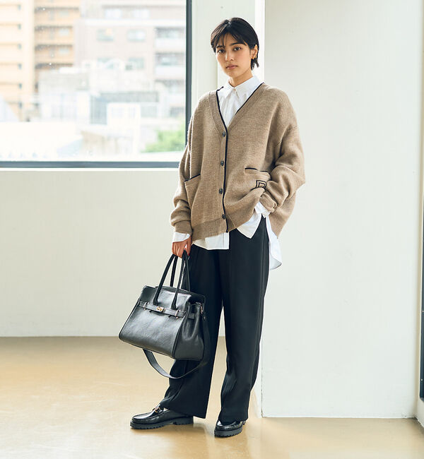 Rouge vif「バックロゴニットカーディガン」|カーディガン|