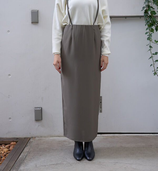 Rouge vif「2wayサスペンダー付きタイトスカート」|スカート|