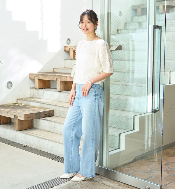 Rouge vif「シアーフリンジニット フレンチプルオーバー」|ニット・セーター|