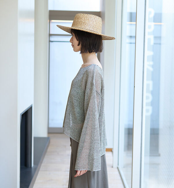 Rouge vif「シアーメッシュペーパーニットプルオーバー」|ニット・セーター|