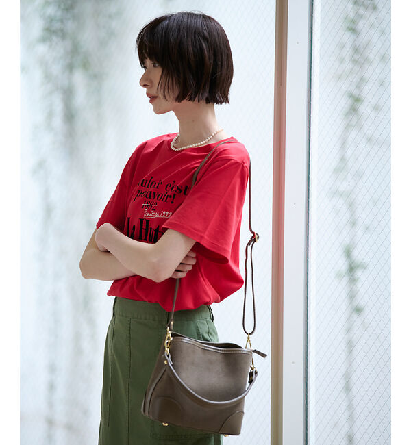 Rouge vif「【AULENTTI/オウレンティ】2WAY スウェードワンハンドルミニバッグ /」|ハンドバッグ|