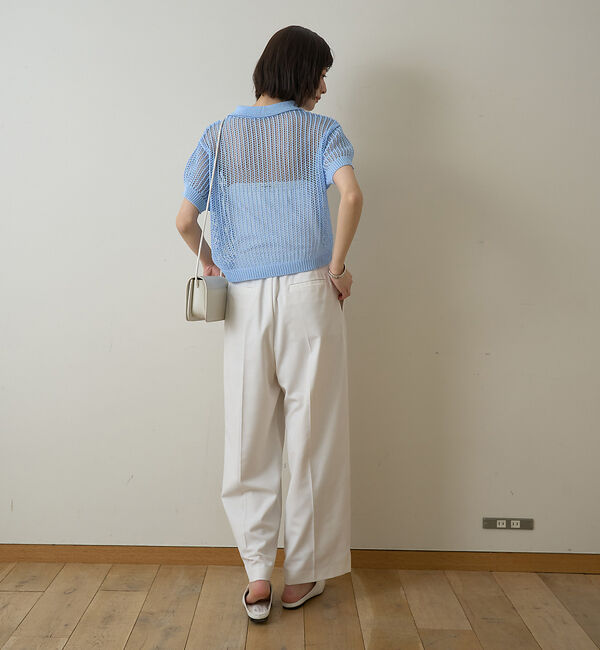 Rouge vif「【一部店舗限定】メッシュニットポロシャツ」|ニット・セーター|