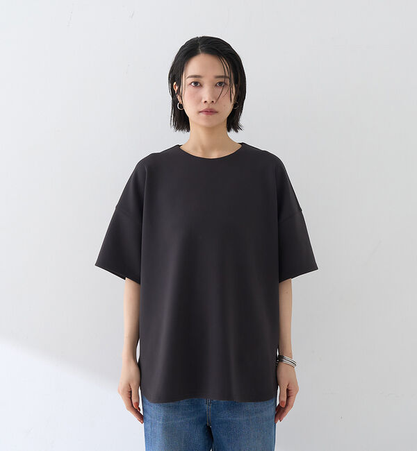 Rouge vif「【接触冷感】ストレッチダンボール半袖プルオーバー」|Tシャツ・カットソー|