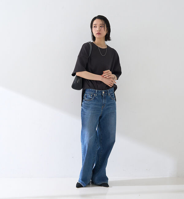 Rouge vif「【接触冷感】ストレッチダンボール半袖プルオーバー」|Tシャツ・カットソー|