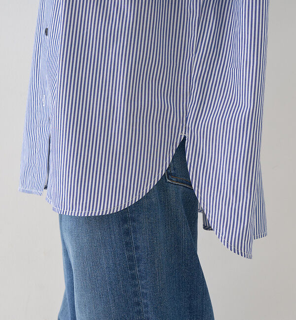 Rouge vif「コットンストライプクレリックシャツ」|シャツ・ブラウス|