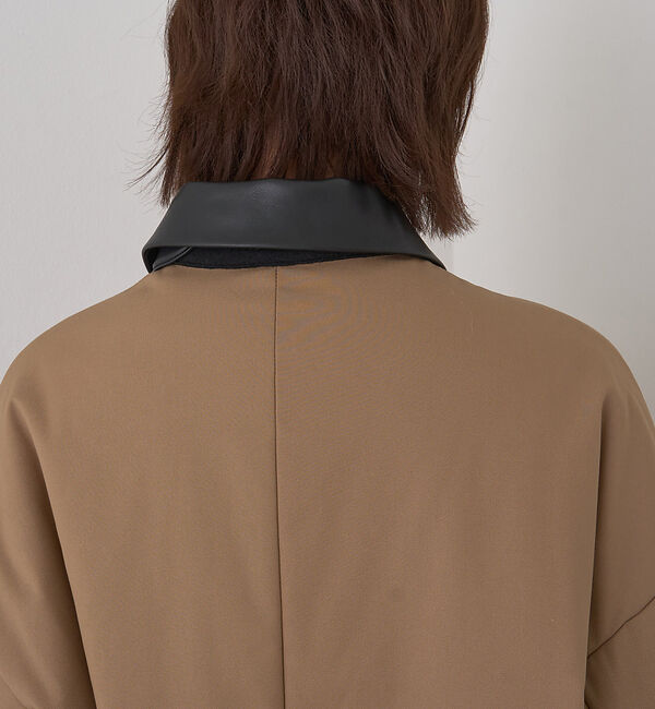 Rouge vif「異素材衿パフィブルゾン/ハンティングジャケット」|ブルゾン・スタジャン|