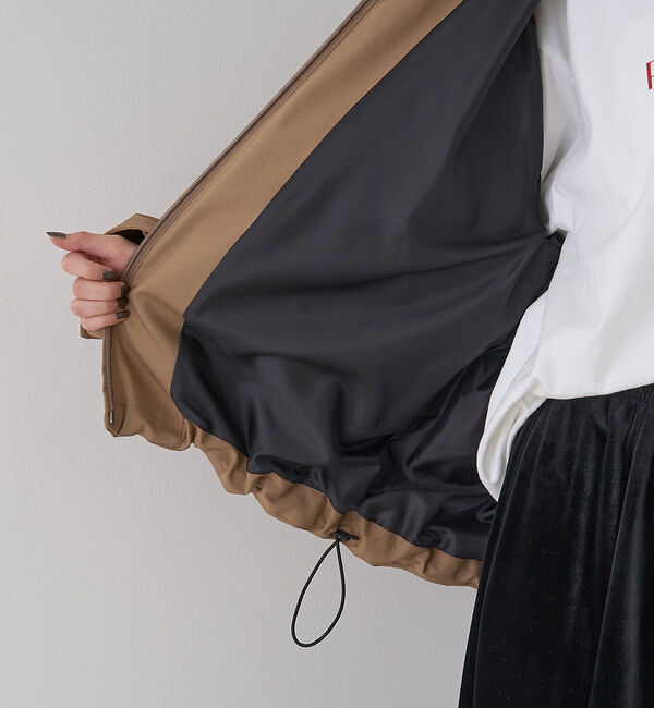 Rouge vif「異素材衿パフィブルゾン/ハンティングジャケット」|ブルゾン・スタジャン|