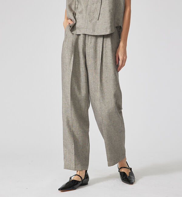 qualite「【セットアップ対応】ラメリネンタックパンツ」|その他|