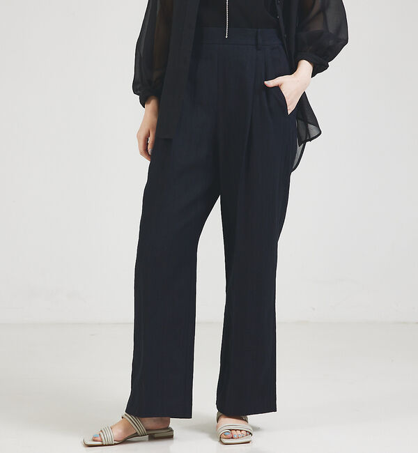 qualite「【セットアップ対応】ランダムヘリンボーンリネンパンツ」|その他|