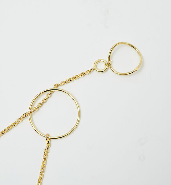 qualite「【MC STUDIO】ダブルリングチェーンネックレス」|ネックレス|