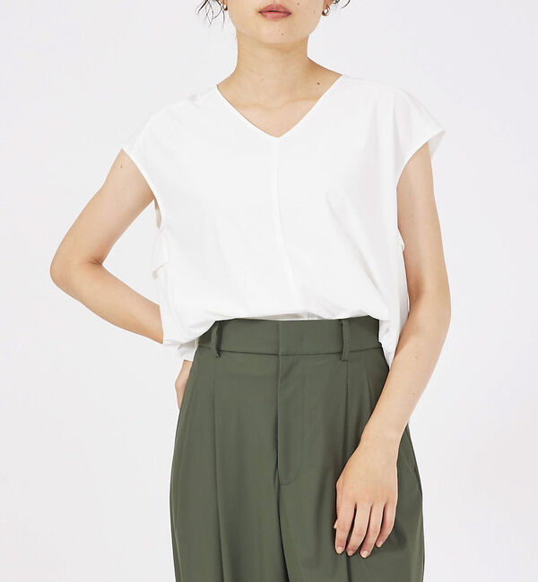 qualite「クールトリコットブラウス」|シャツ・ブラウス|ホワイト