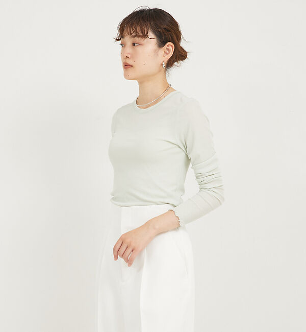 qualite「強撚フライスクルーロンT」|スウェット・ジャージ|
