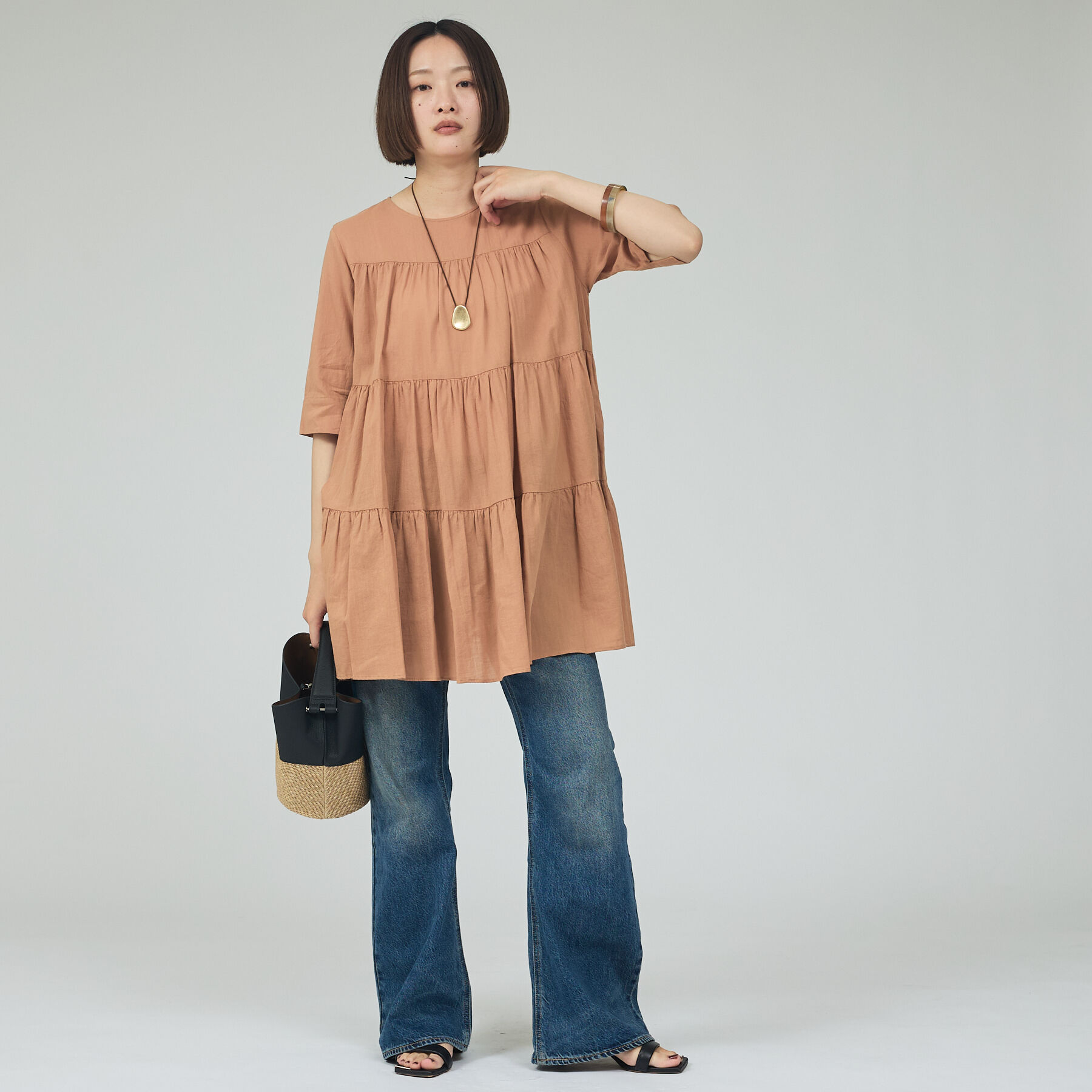 qualite「ティアードチュニック」|ワンピース|