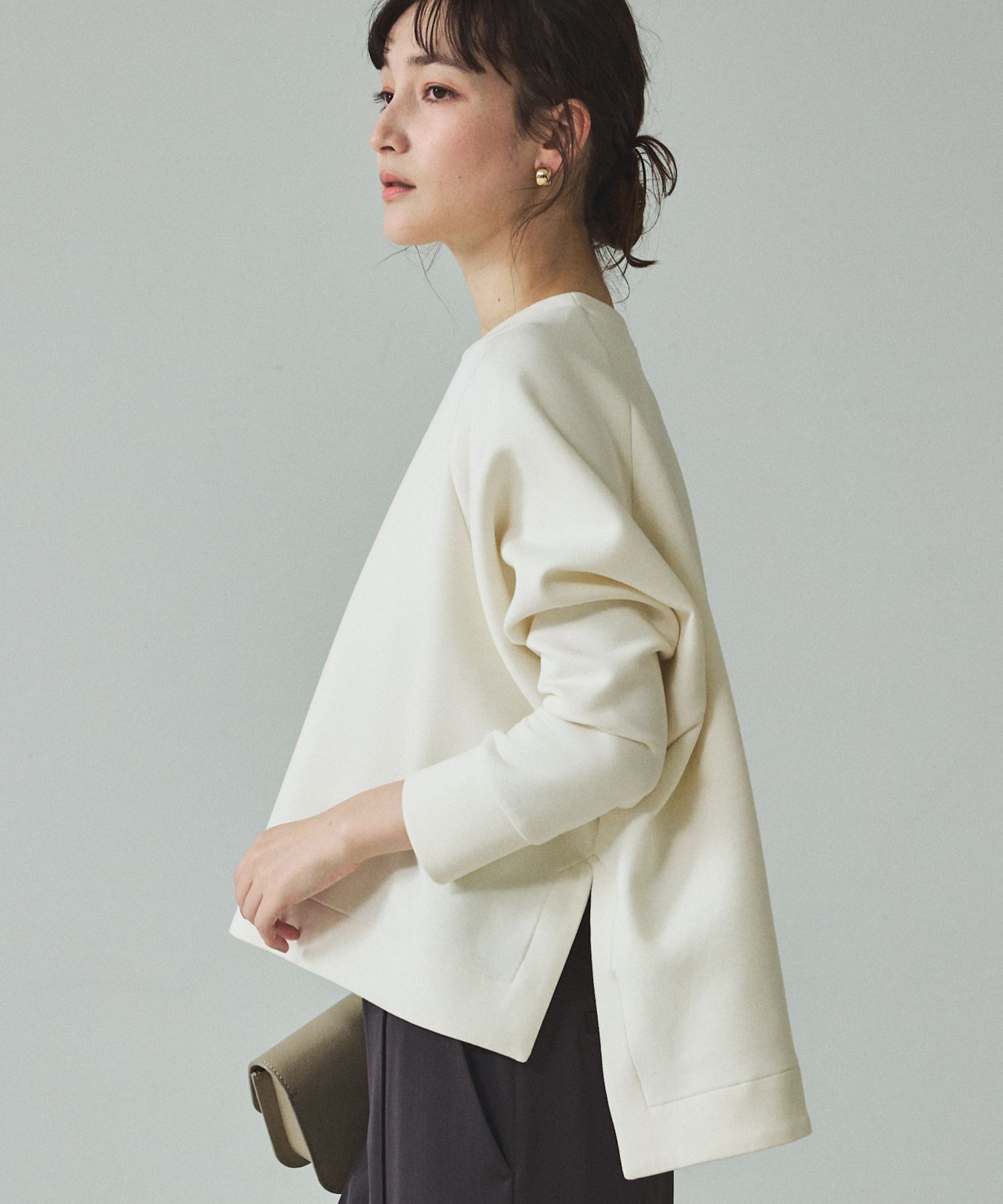 qualite「【楽なのに上品】ダンボールボックスプルオーバー」|スウェット・ジャージ|