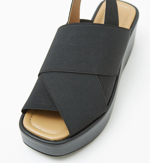 AU BANNISTER「エラスティッククロスウェッジサンダル」|サンダル|