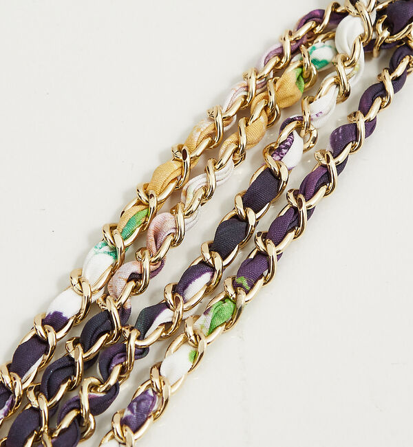 LOWELL things「Fabric Chain Strap/チェーンショルダー（スマホタブ付き）」|その他|モーブ