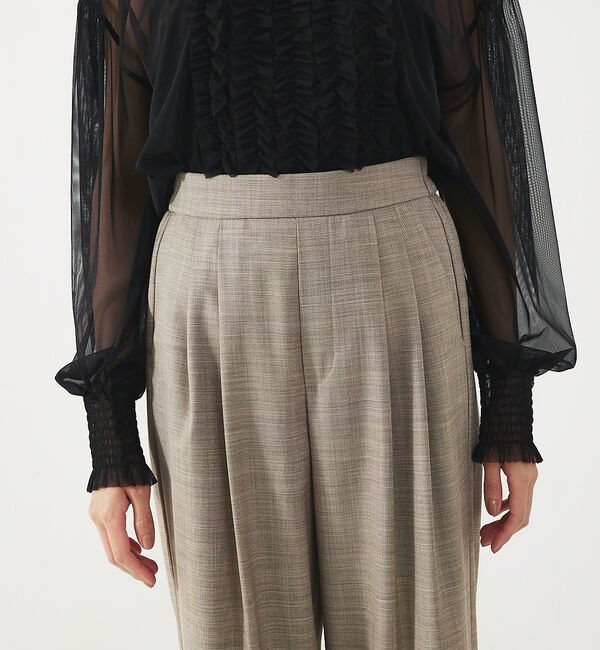 abahouse mavie「【LEE掲載・セットアップ対応】メランジ調ストレートパンツ/リネンライクタックス」|その他|