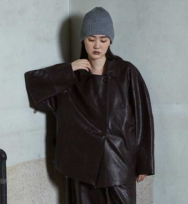 NOMINE「フェイクレザー オーバー ジャケット」|その他|