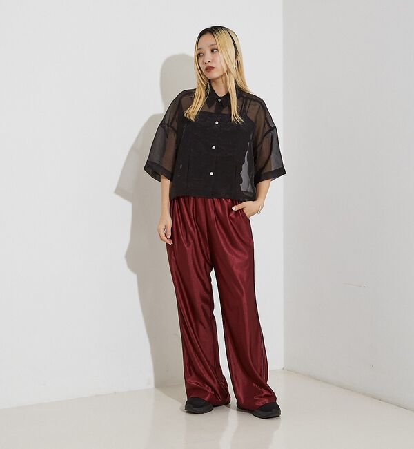 NOMINE「ハーフスリーブ シアー シャツ」|シャツ・ブラウス|