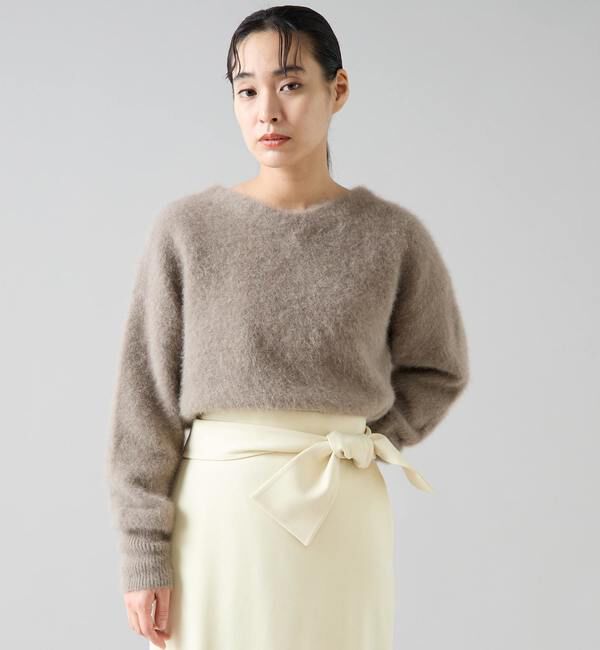 TIARA「FOXアルパカ2WAYニット」|ニット・セーター|モカ