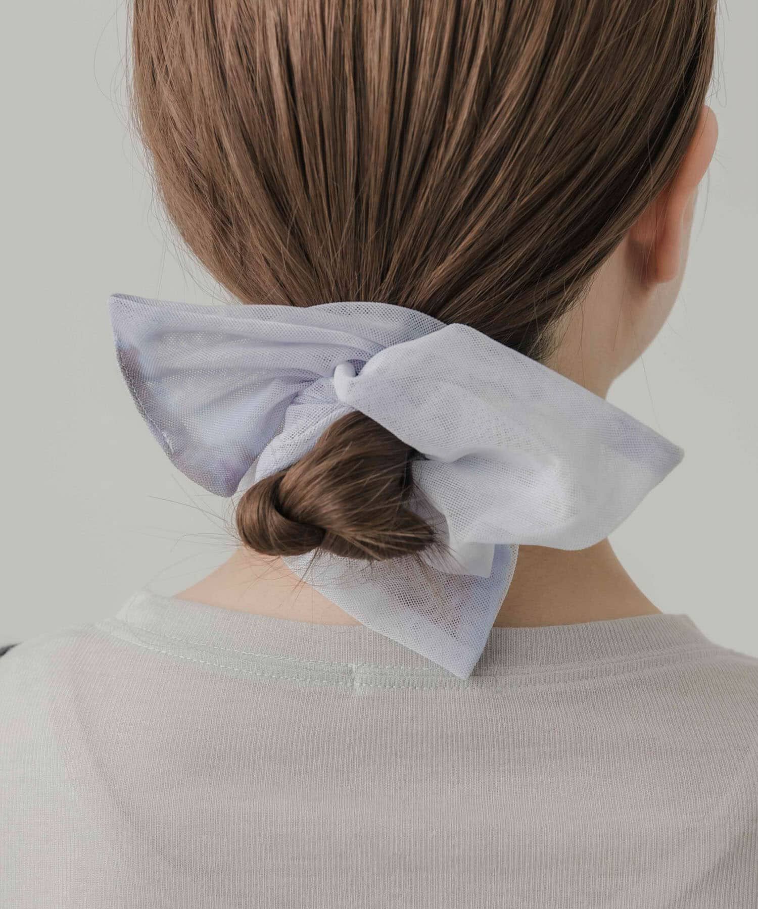 SMELLY「タイダイシアーメッシュヘンケイシュシュ」|ヘアゴム・シュシュ|ラベンダー