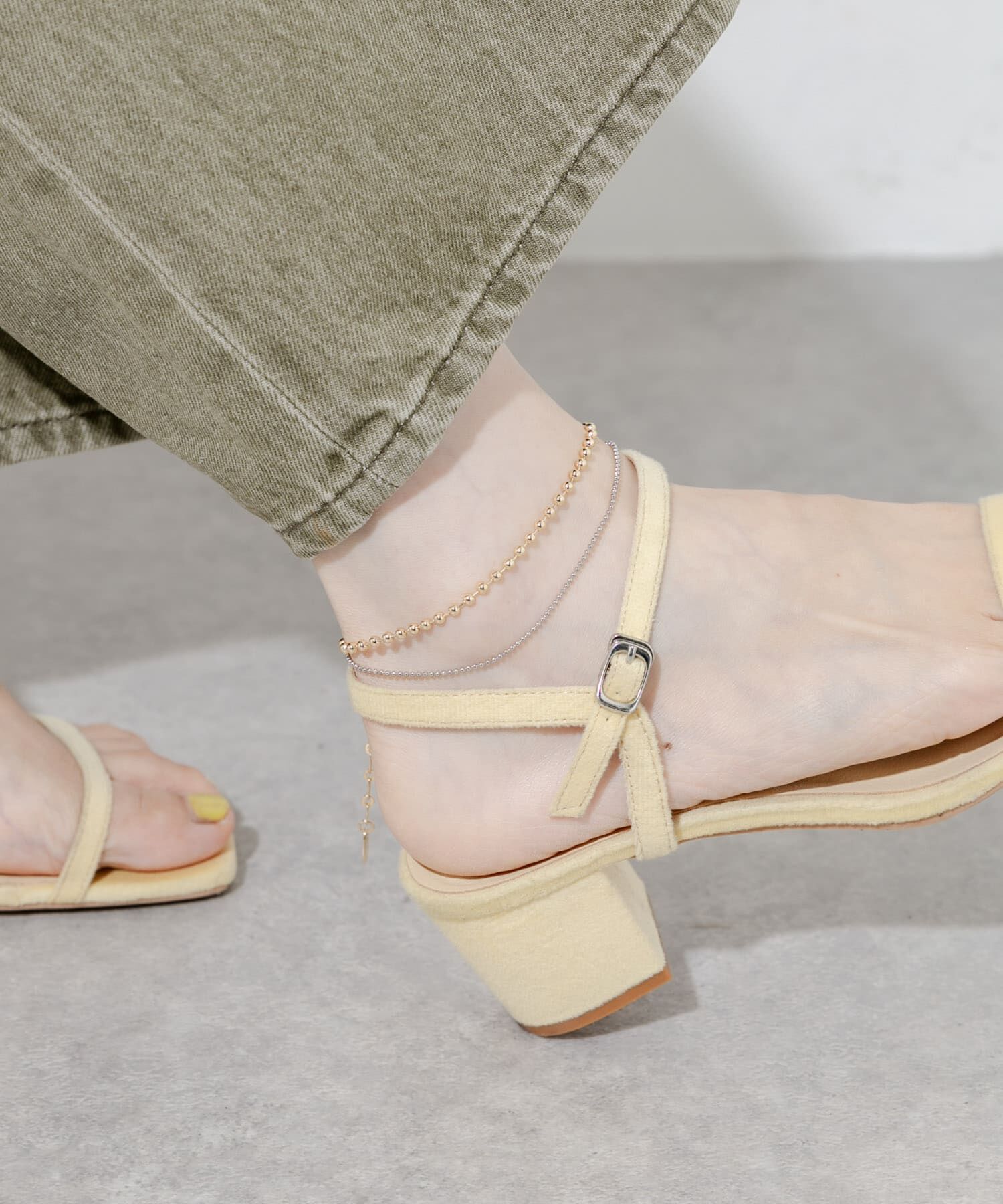 SMELLY「ボールチェーンコンビアンクレット」|アンクレット|