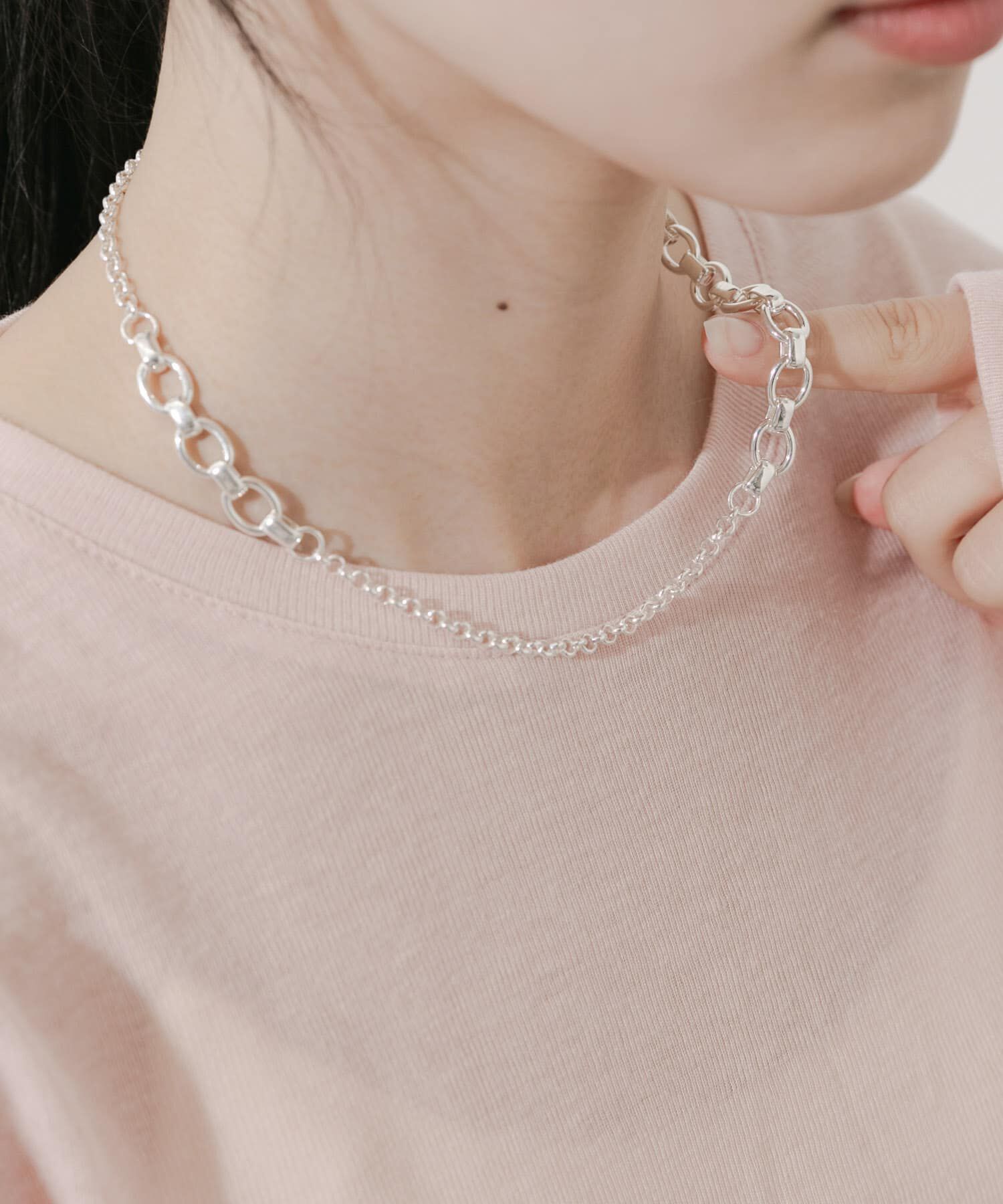 SMELLY「チェーンコンビネーションボリュームネックレス」|ネックレス|