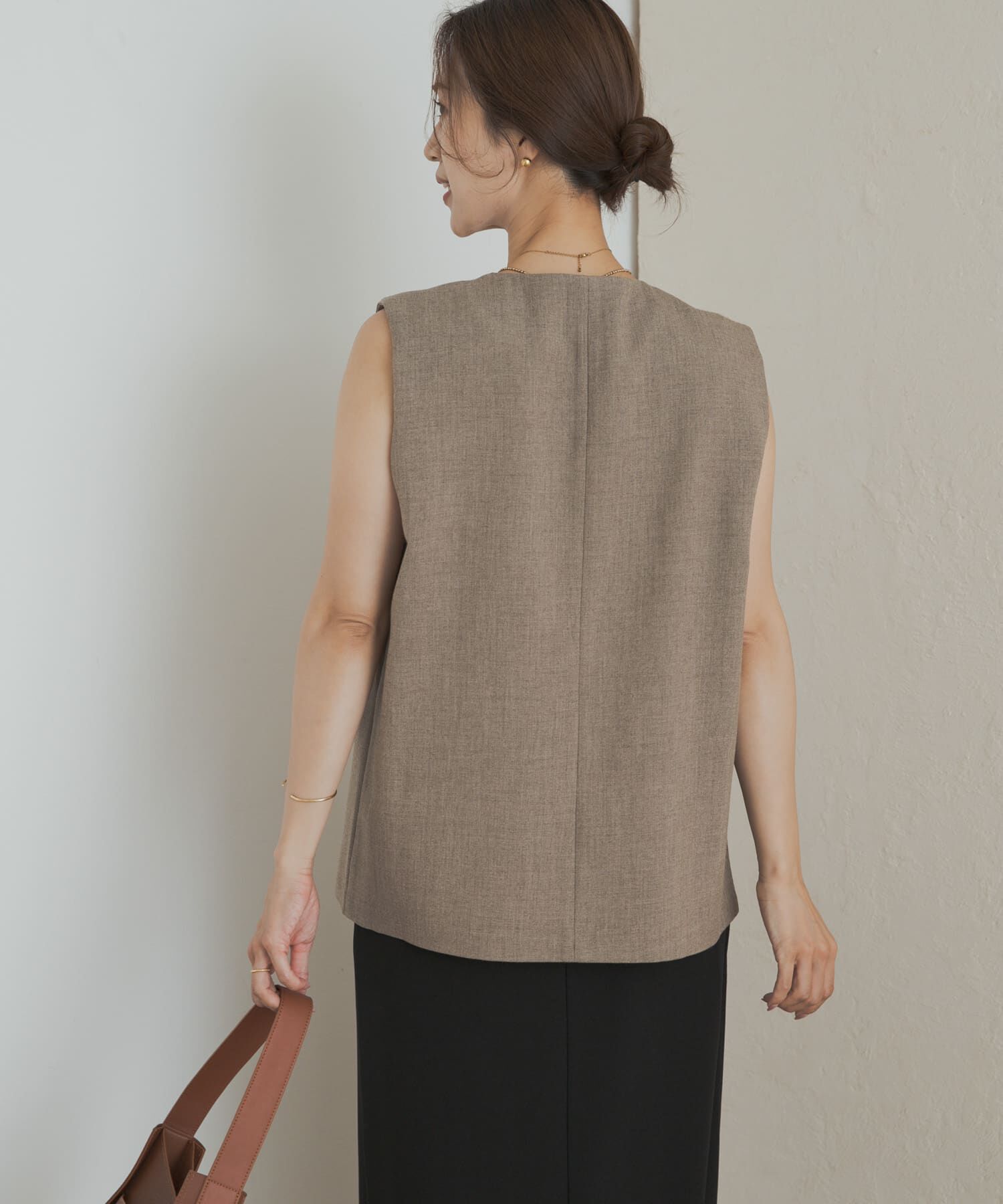 URBAN RESEARCH DOORS「ノーカラージレ」|ノーカラーコート|