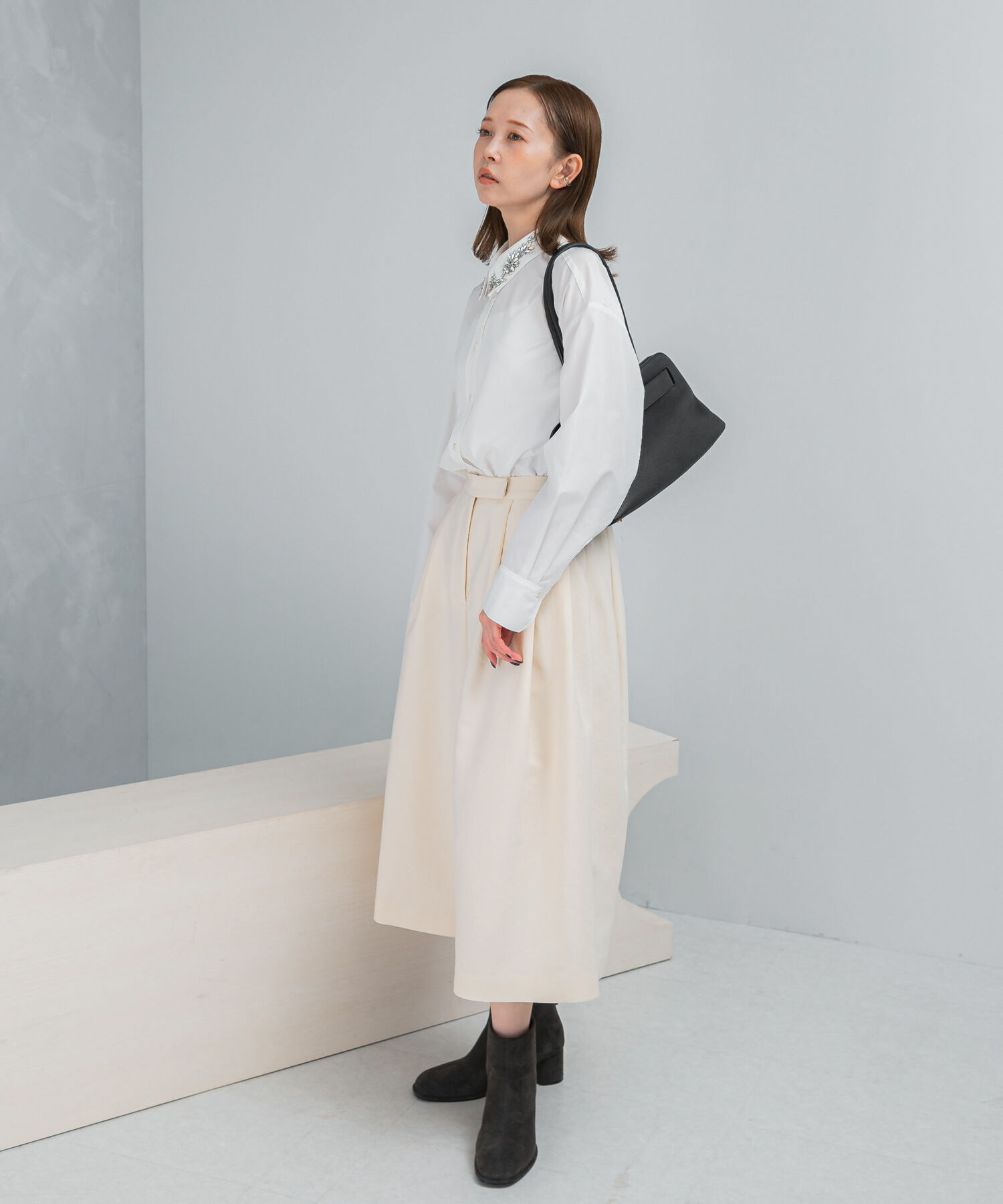 URBAN RESEARCH ROSSO「2WAYビジュー付オーバーシャツ」|シャツ・ブラウス|