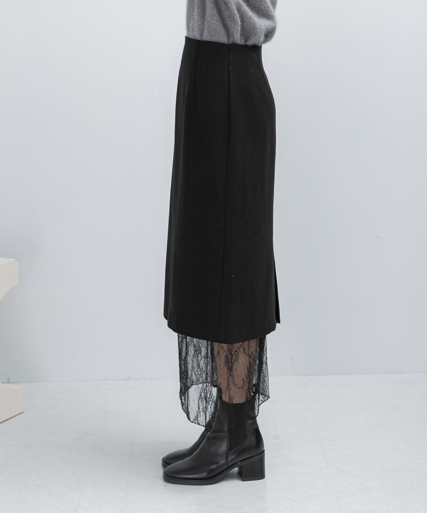 URBAN RESEARCH ROSSO「レースレイヤードミディスカート」|スカート|