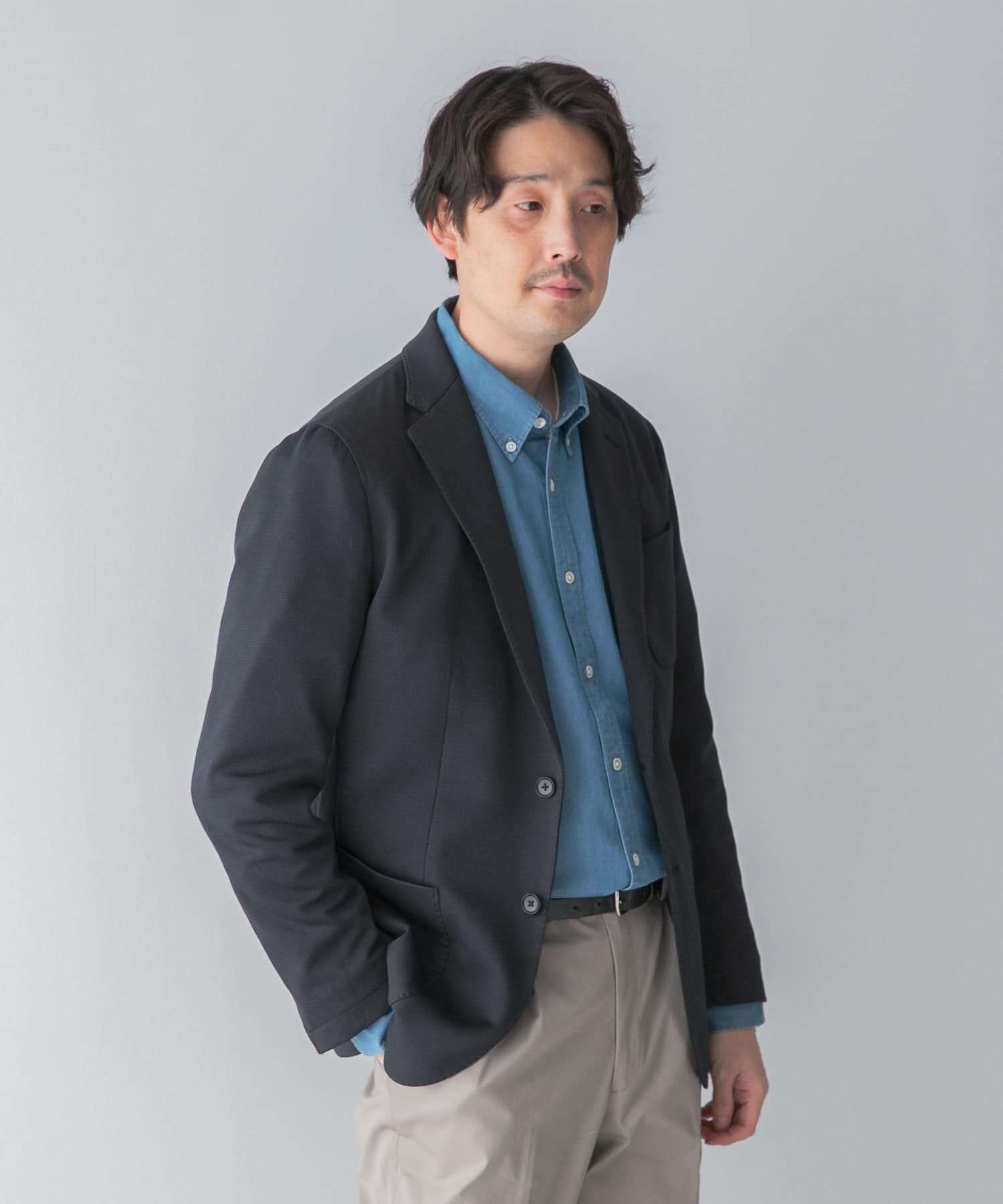 URBAN RESEARCH DOORS「LIFE STYLE TAILOR　ニットジャージジャケット」|その他|ネイビー