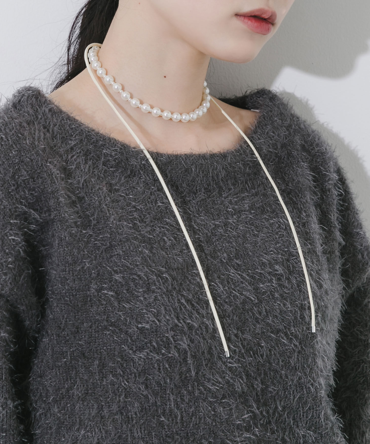 SMELLY「パールコードチョーカーネックレス」|ネックレス|