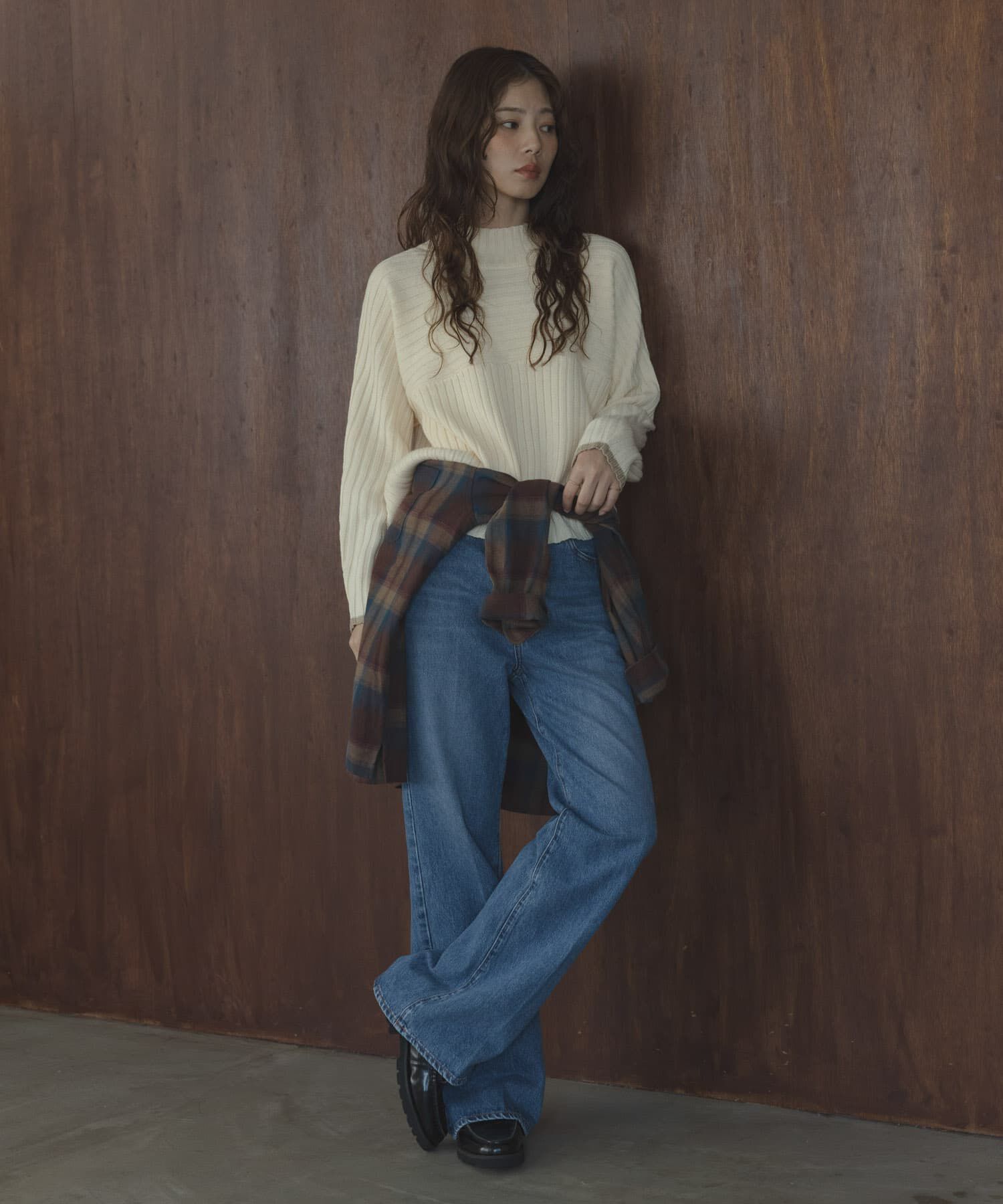 Sonny Label 「ワイドリブ切替えニット」|ニット・セーター|