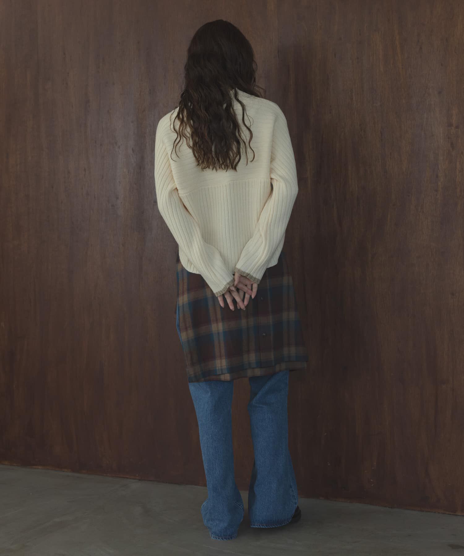 Sonny Label 「ワイドリブ切替えニット」|ニット・セーター|