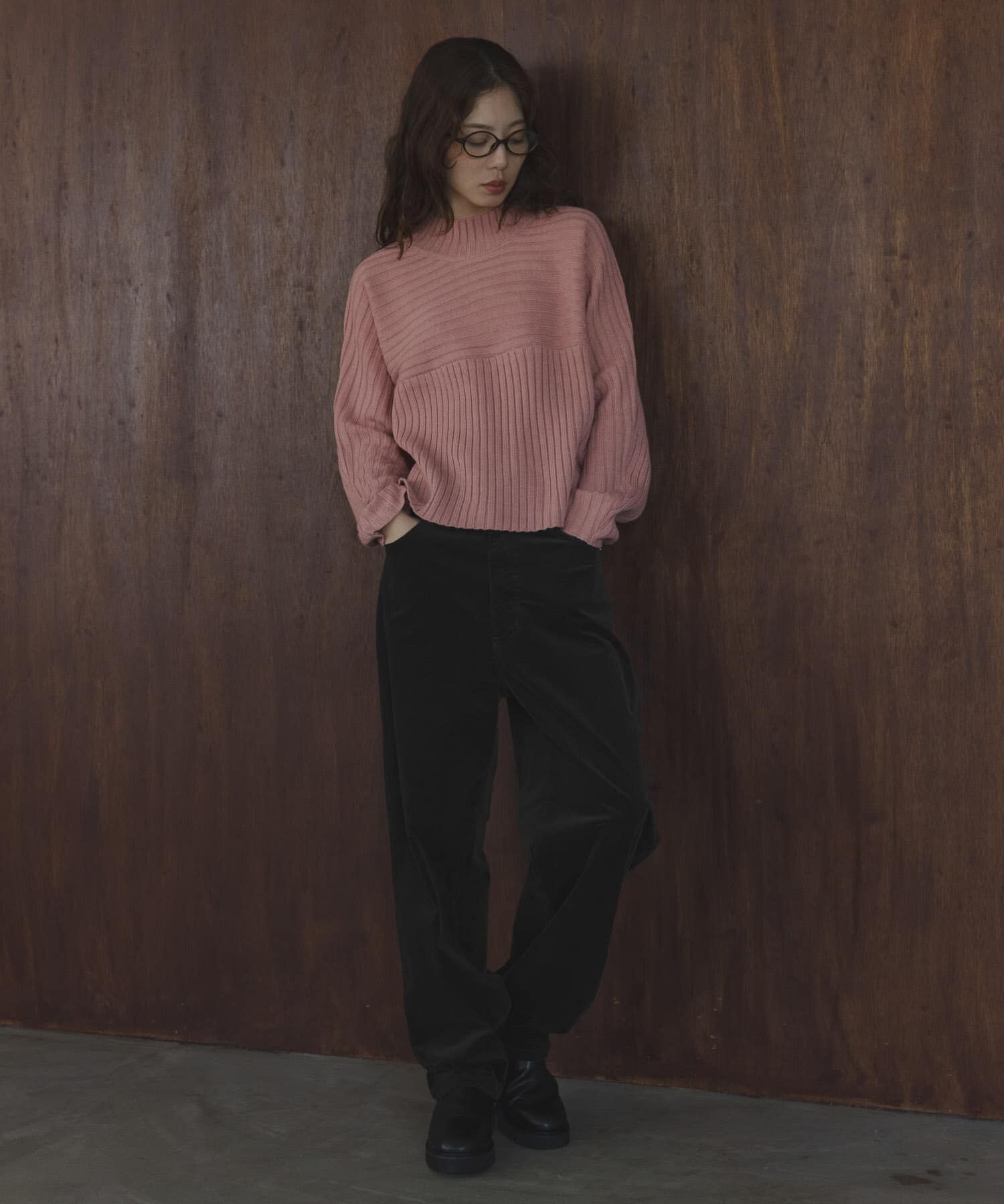 Sonny Label 「ワイドリブ切替えニット」|ニット・セーター|