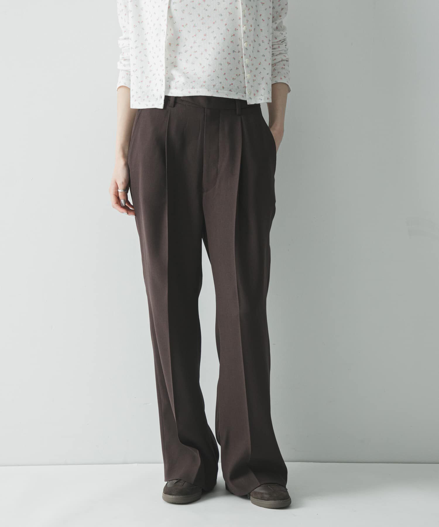 URBAN RESEARCH「ダブルクロスキュプラストレートパンツ」|その他|ブラウン