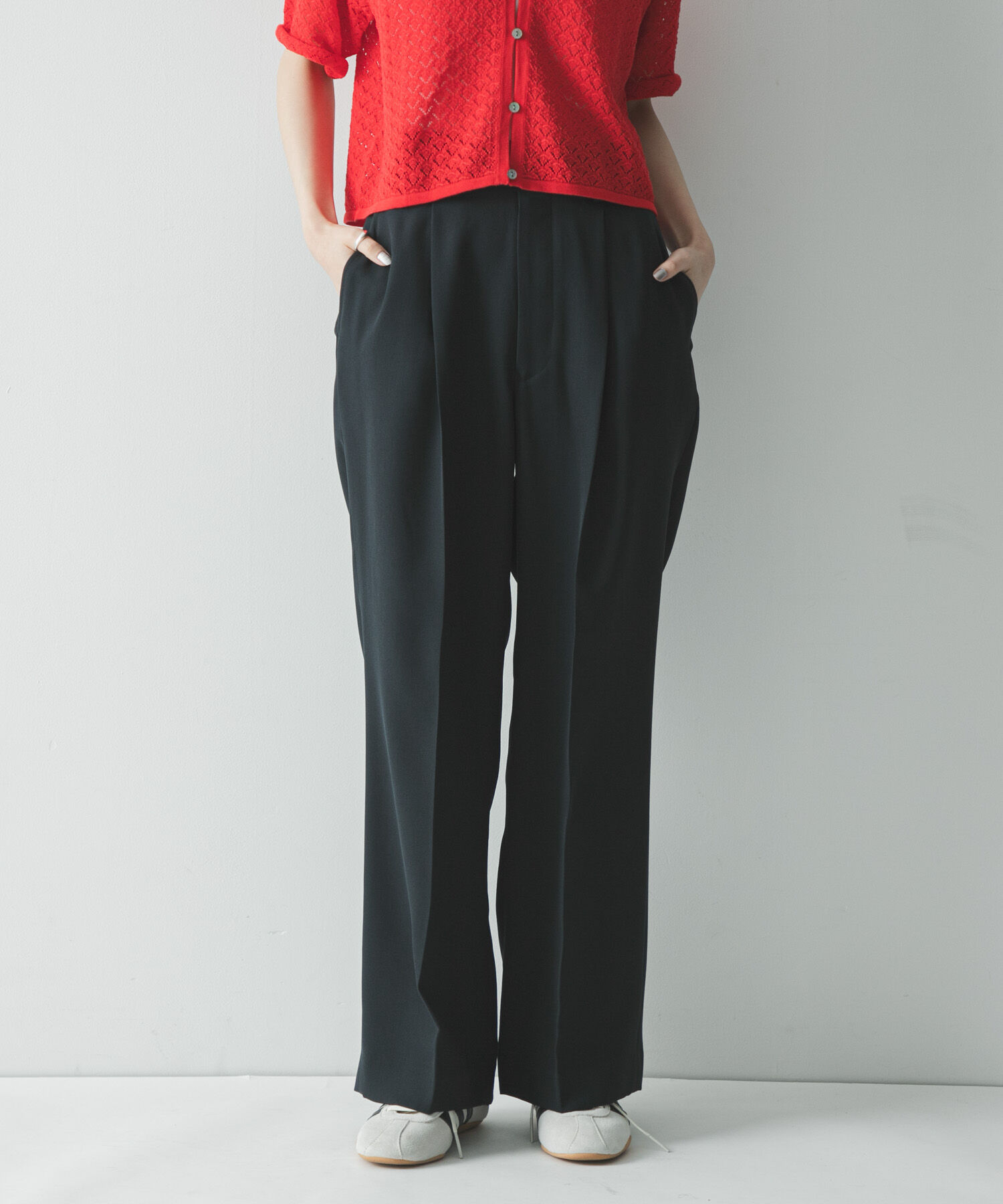 URBAN RESEARCH「ダブルクロスキュプラストレートパンツ」|その他|ネイビー