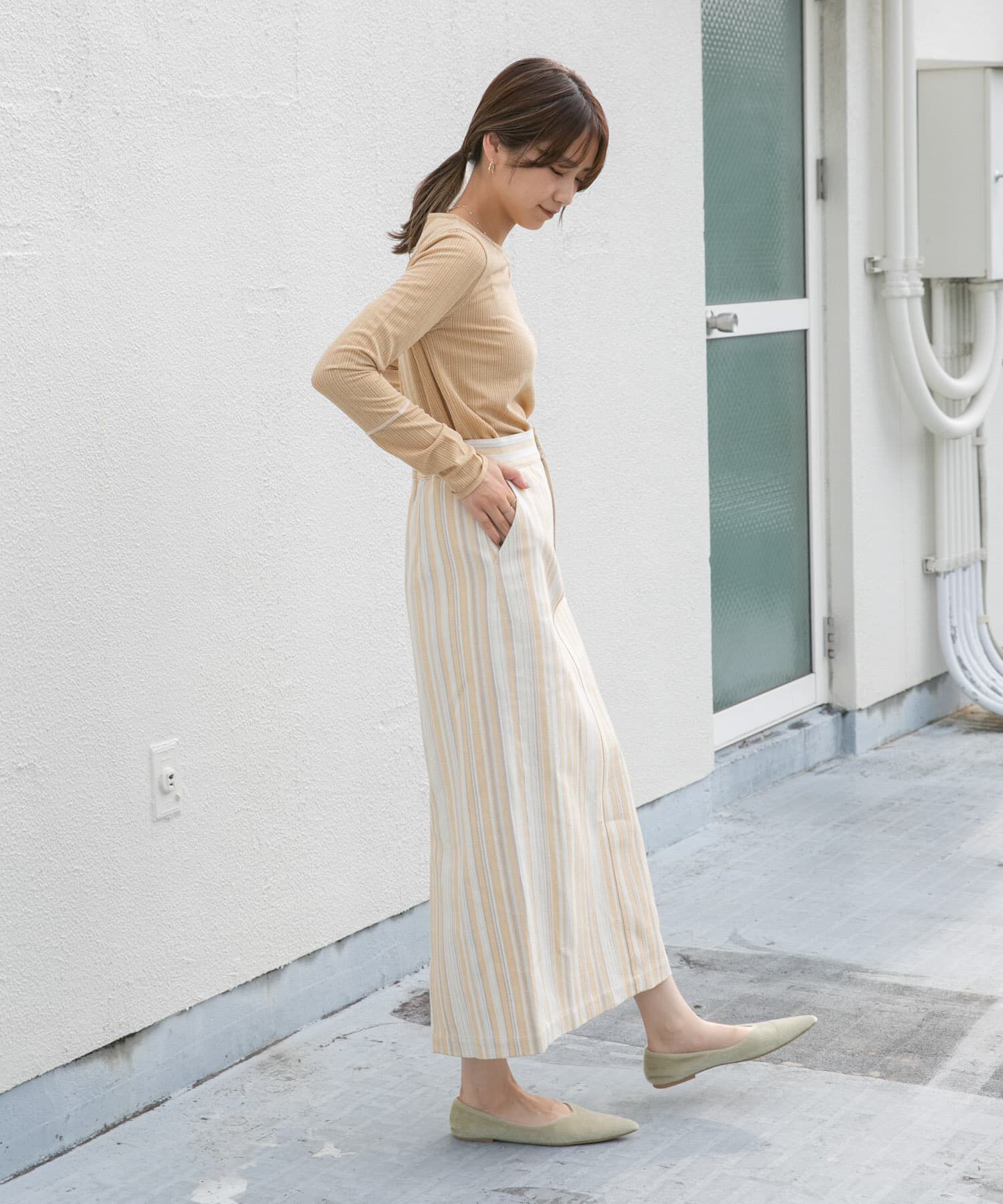  「ストライプペンシルスカート」|スカート|