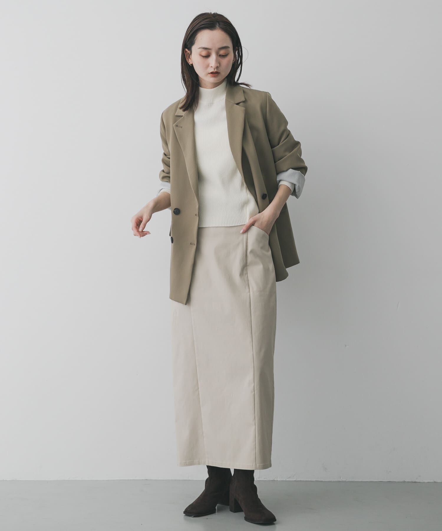 SENSE OF PLACE by URBAN RESEARCH「スクエアトウセンターシームストレッチブーツ」|ショートブーツ|