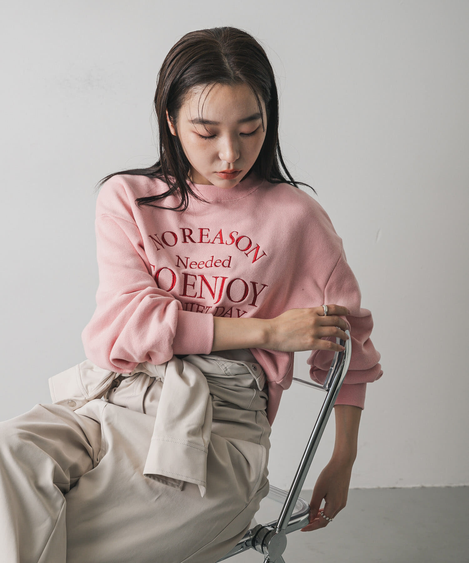 SENSE OF PLACE by URBAN RESEARCH「グラフィックルーズスウェット」|スウェット・ジャージ|ピンク