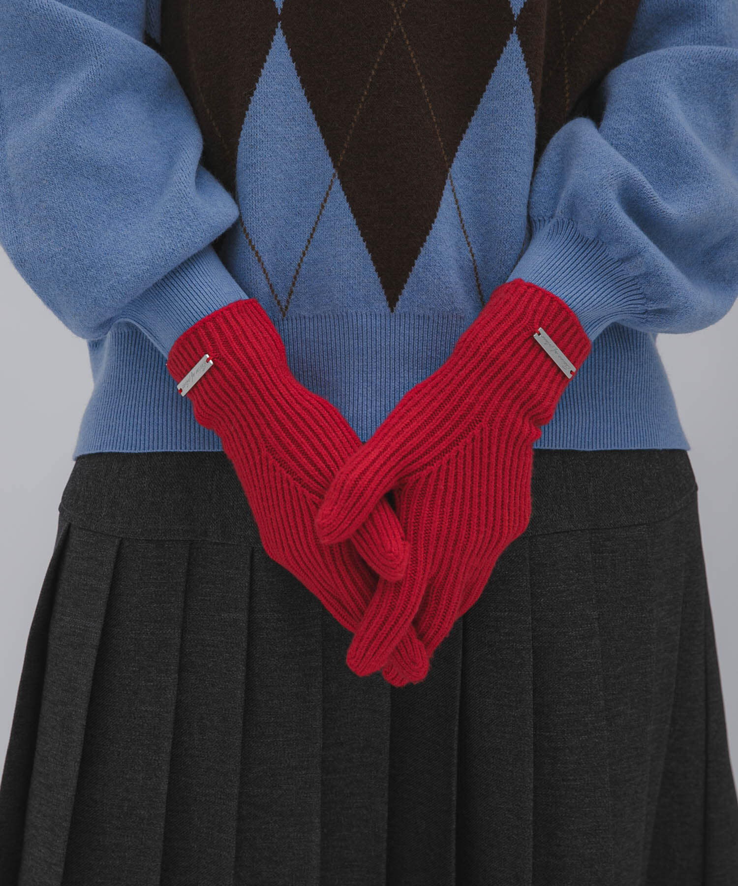 SENSE OF PLACE by URBAN RESEARCH「モチモチニットグローブ」|手袋|レッド