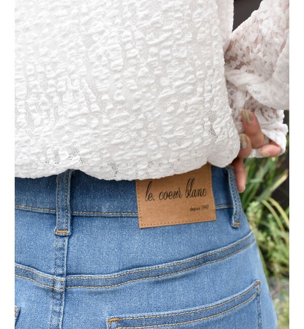  「リメイク風ラメデニムスカート」|スカート|