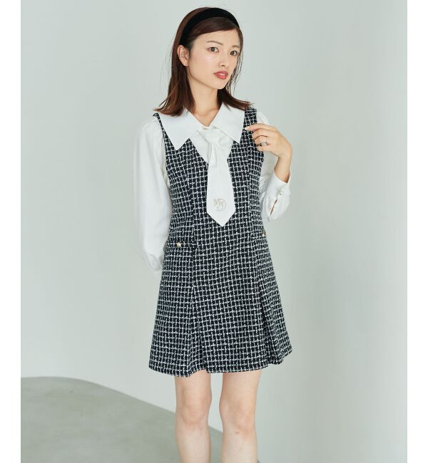 MAJESTICLEGON「前後2wayミニジャンスカ」|ジャンパースカート|